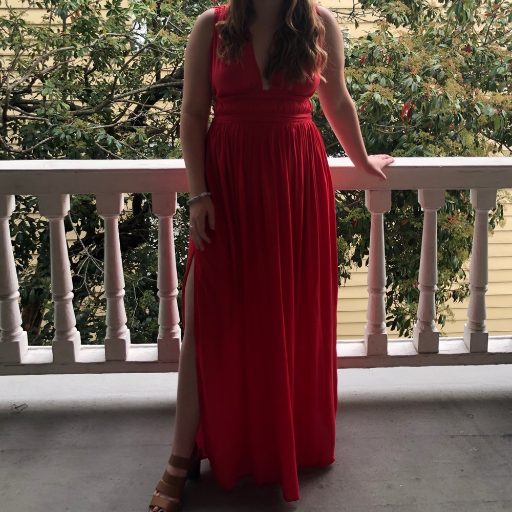 Red ASOS dress